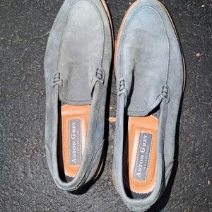Aston Grey Men's Suede Gray Loafers